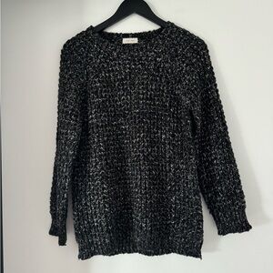 London - Tailor Black Marled Crewneck Sweater